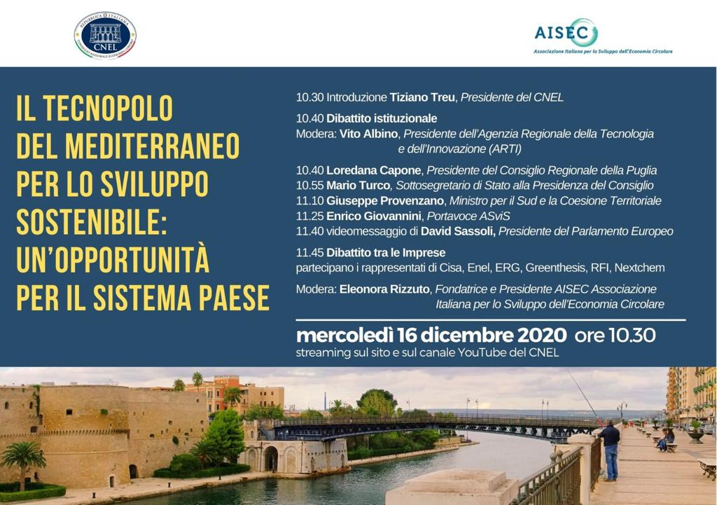 Tecnopolo del Mediterraneo per lo sviluppo sostenibile