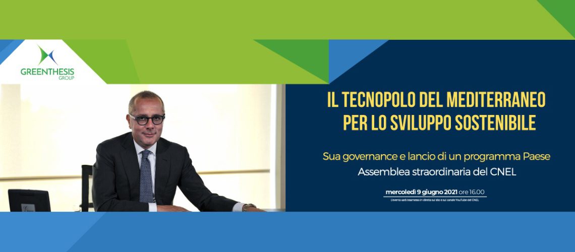 IL TECNOPOLO DEL MEDITERRANEO PER LO SVILUPPO SOSTENIBILE: SUA GOVERNANCE E LANCIO DI UN PROGRAMMA PAESE